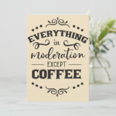 Kaffee alles in der Modellierung außer Kaffee Save The Date (Stehend Vorderseite)