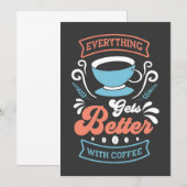 Kaffee alles wird mit Kaffee besser Einladung (Vorne/Hinten)
