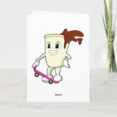 Kaffee als Skater mit Skateboard Karte (Rückseite)