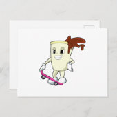 Kaffee als Skater mit Skateboard Postkarte (Vorne/Hinten)