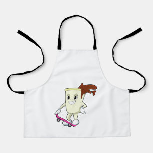 Kaffee als Skater mit Skateboard Schürze