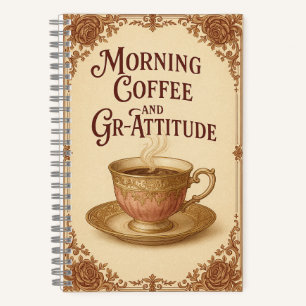 KAFFEE AM MORGEN UND ATTITUDE NOTIZBLOCK