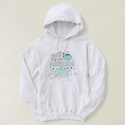 Kaffee am Morgen Unterstützung für kleine Unterneh Hoodie (Design vorne)