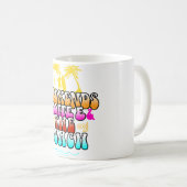 Kaffee am Wochenende und der Strand Kaffeetasse (VorderseiteRechts)