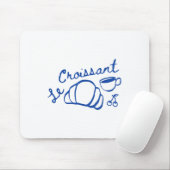 Kaffee & Amp; Croissant French Retro Graphic Vinta Mousepad (Mit Mouse)