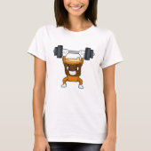 Kaffee an Strandtraining mit Barbell T-Shirt (Vorderseite)