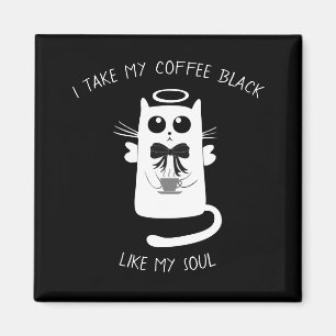 Kaffee Angel Cat Magnet