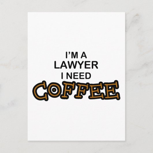 Kaffee - Anwalt Postkarte (Vorderseite)