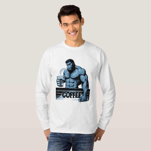 Kaffee Ape Long Sleeve Sweatshirt T-Shirt (Vorne ganz)