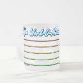 Kaffee Arbeit-O-Meter, lustige Kaffee-Spaß-Tasse Mattglastasse (Vorderseite Links)