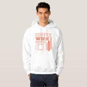 Kaffee, Arbeit, Wiederholung - Typografie Hoodie (Vorne ganz)