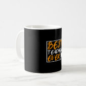 Kaffee Art Best Teacher jemals Kaffeetasse (Vorderseite Links)