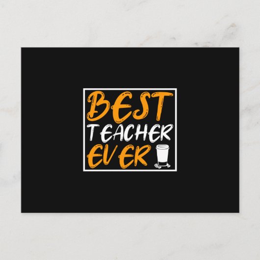 Kaffee Art Best Teacher jemals Postkarte (Vorderseite)
