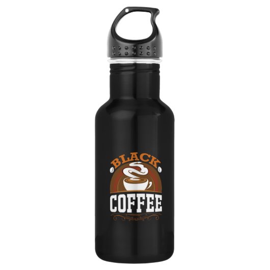 Kaffee Art Black Coffee Edelstahlflasche (Vorderseite)