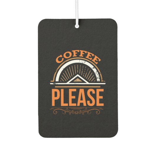 Kaffee Art Coffee Bitte Autolufterfrischer (Vorderseite)