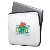 Kaffee Art Coffee Jetzt Wein später Laptopschutzhülle (Vorderseite Links)