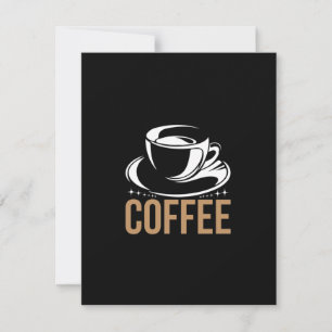 Kaffee Art Coffee Mitteilungskarte