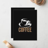 Kaffee Art Coffee Mitteilungskarte (Vorderseite/Rückseite Beispiel)