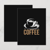 Kaffee Art Coffee Mitteilungskarte (Vorne/Hinten)