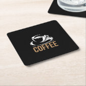 Kaffee Art Coffee Rechteckiger Pappuntersetzer (angewinkelt)