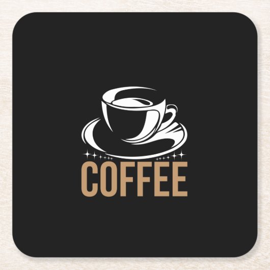 Kaffee Art Coffee Rechteckiger Pappuntersetzer (Vorderseite)