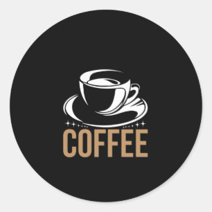 Kaffee Art Coffee Runder Aufkleber