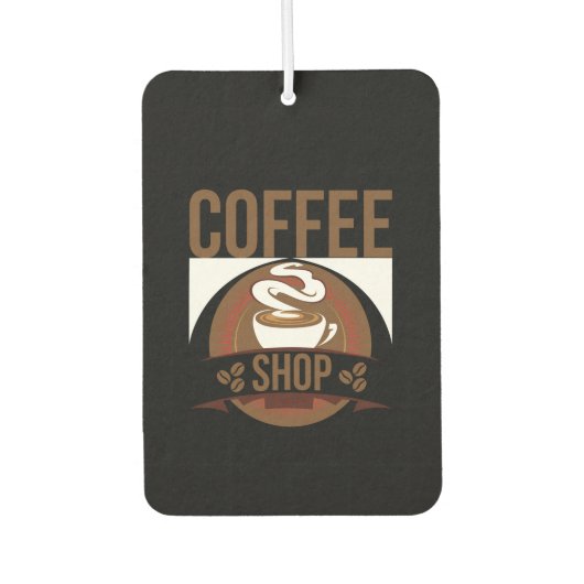Kaffee Art Coffee Shop Autolufterfrischer (Vorderseite)