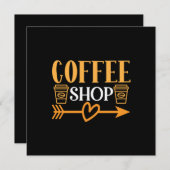 Kaffee Art Coffee Shop Einladung (Vorne/Hinten)