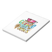 Kaffee Art Coffee und Jesus Notizblock (Rotiert)