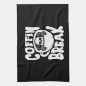 Kaffee Art Coffin Break Geschirrtuch (Vertikal)