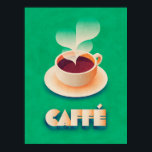 Kaffee Art Deco Green Poster<br><div class="desc">Art Déco Vintager Retro-Kaffee.</div>