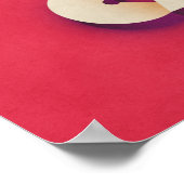 Kaffee Art Deco Red Poster (Ecke)