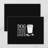 Kaffee Art Dog Mutter Kaffee Lover Postkarte (Vorne/Hinten)