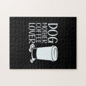 Kaffee Art Dog Mutter Kaffee Lover Puzzle (Horizontal)