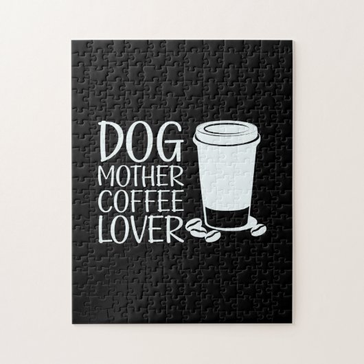 Kaffee Art Dog Mutter Kaffee Lover Puzzle (Vertikal)