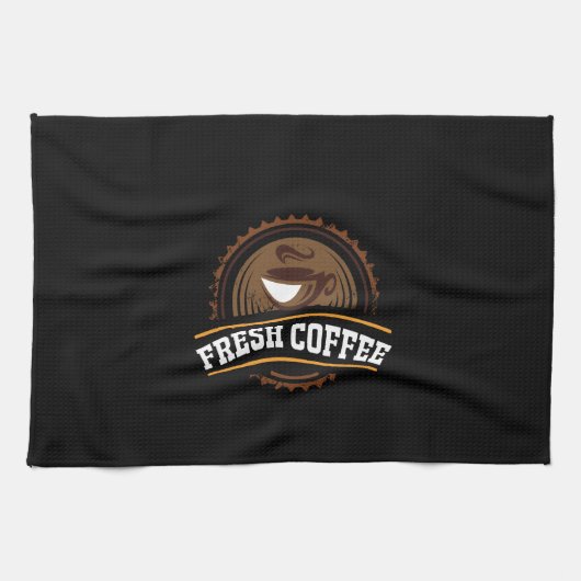 Kaffee Art Frischer Kaffee Geschirrtuch (Horizontal)