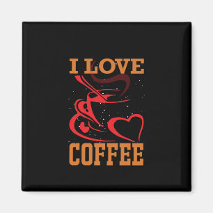 Kaffee Art I Liebe Kaffee Magnet