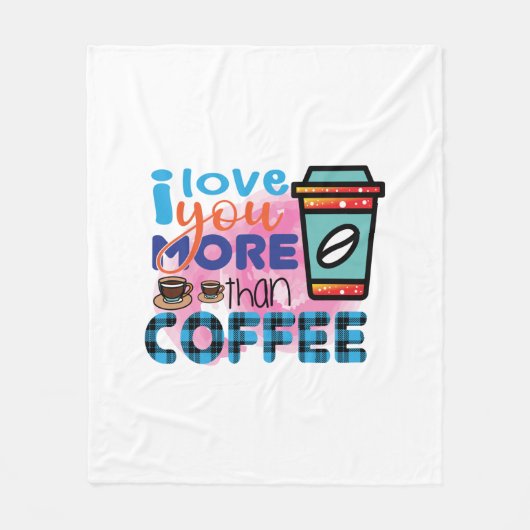 Kaffee Art I Liebe Sie mehr als Kaffee Fleecedecke (Vorderseite)