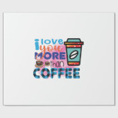 Kaffee Art I Liebe Sie mehr als Kaffee Geschenkpapier (Flach)