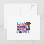 Kaffee Art I Liebe Sie mehr als Kaffee Postkarte (Vorne/Hinten)
