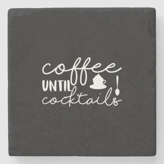 Kaffee Art Kaffee bis Cocktails Steinuntersetzer (Vorderseite)