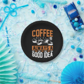 Kaffee Art Kaffee immer eine gute Idee Pappteller (Party)