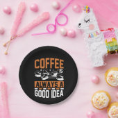 Kaffee Art Kaffee immer eine gute Idee Pappteller (Party)