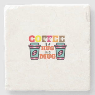 Kaffee Art Kaffee ist ein Schluck in einer Tasse Steinuntersetzer
