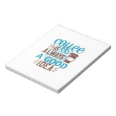 Kaffee Art Kaffee ist immer eine gute Idee Notizblock (Rotiert)