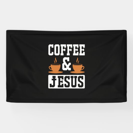 Kaffee Art Kaffee & Jesus Banner (Horizontal)