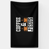 Kaffee Art Kaffee & Jesus Banner (Vertikal)