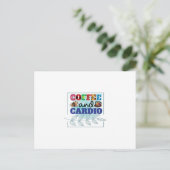 Kaffee Art Kaffee und Cardio Postkarte (Stehend Vorderseite)