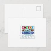 Kaffee Art Kaffee und Cardio Postkarte (Vorne/Hinten)