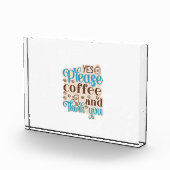 Kaffee Art Kaffee und denken Sie Fotoblock (Rechts)
